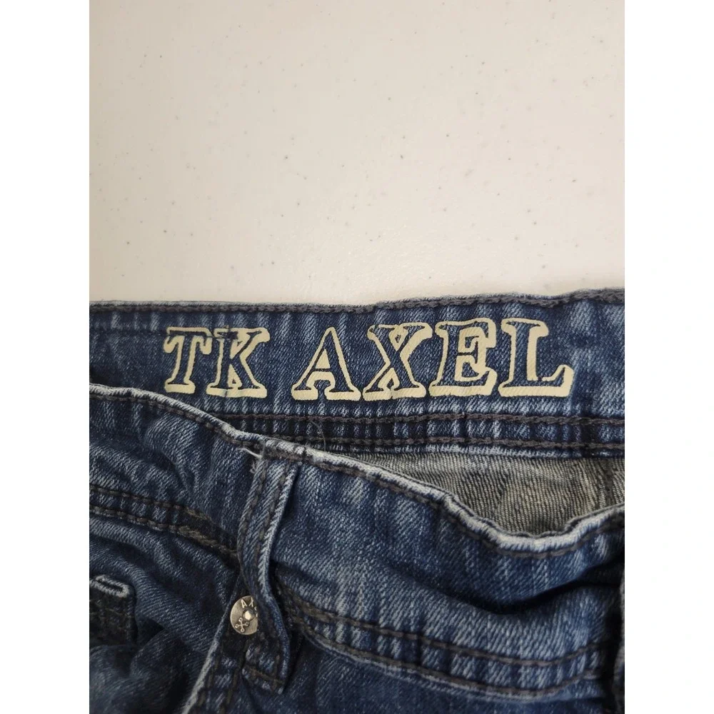 TK Axel Straight Leg Jeans Mens 38x32 Medium Wash Blue Denim Classic Fit